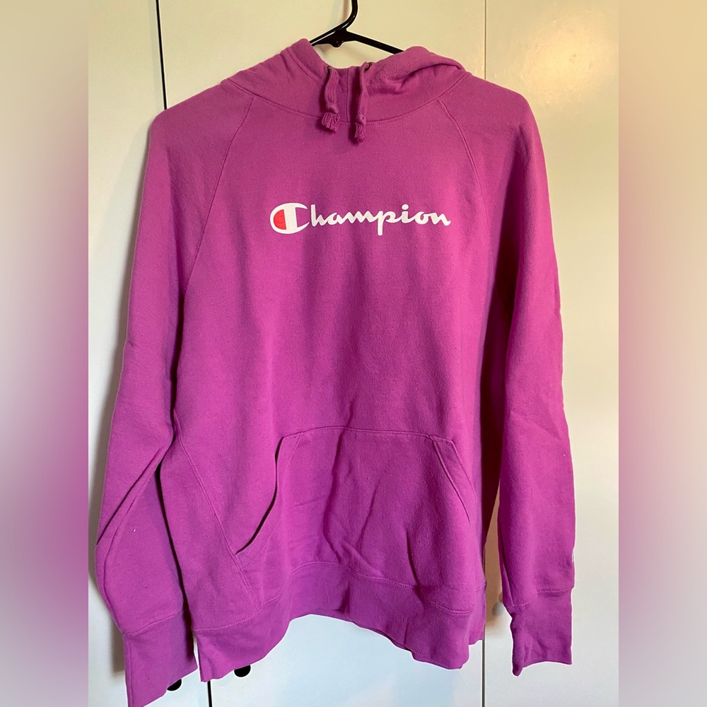 purple champion hoodie women’s size large